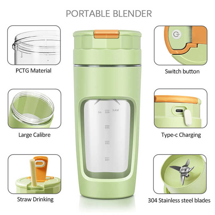 Vente chaude Multifonctionnel Robot Culinaire Blender Mixer Juicer Smoothie Blender Fruitblender Portable Juicer