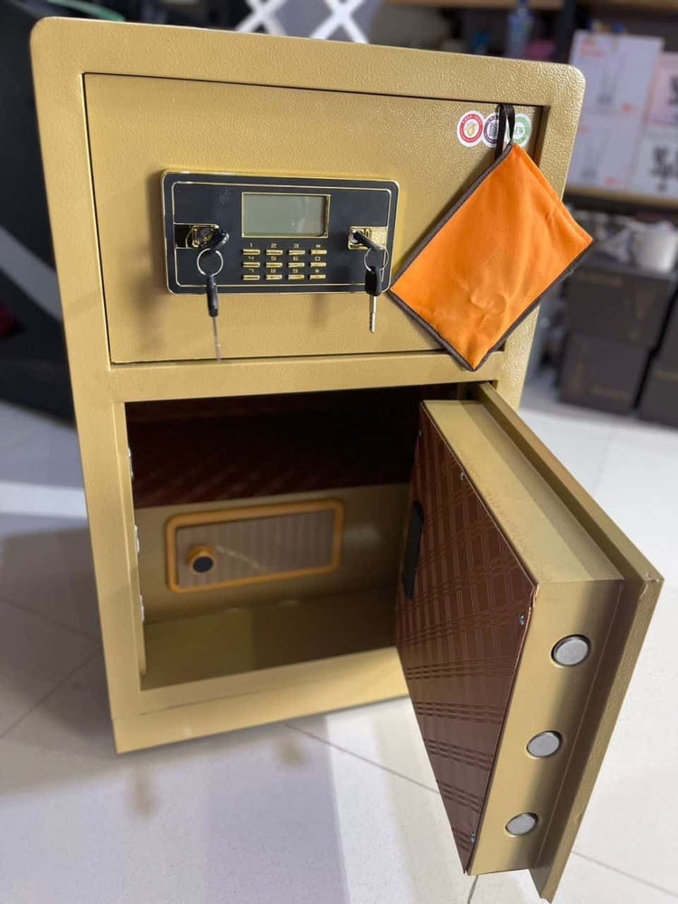 Coffre-Fort Beige Clair 110kg – Sécurité Renforcée à Code et Clé