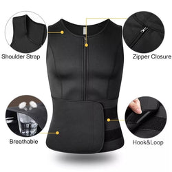 Gilet Amincissant Brûleur de Graisse pour Homme, Maillot de Sport, Effet Sauna, Sous-vêtement de Compression,