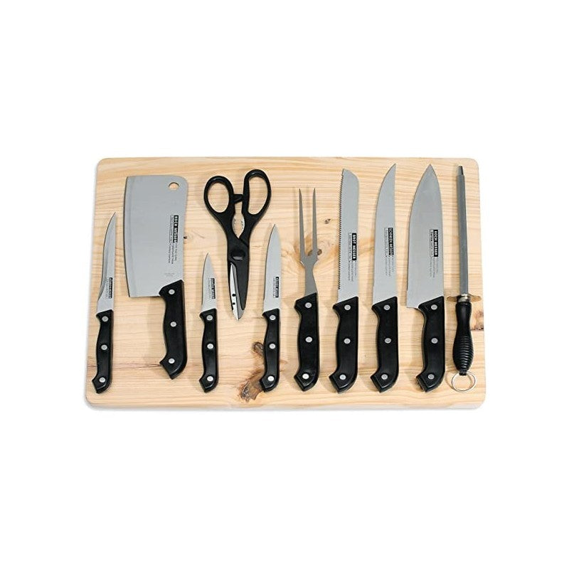 Lot de 11 pieces Couteaux de cuisine et planche