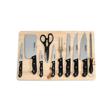 Lot de 11 pieces Couteaux de cuisine et planche